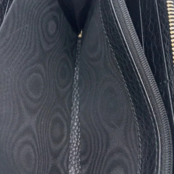 Authentic GUCCI GG Logo Soho Leather Black Long Wallet W/Box - Picture 13 of 16